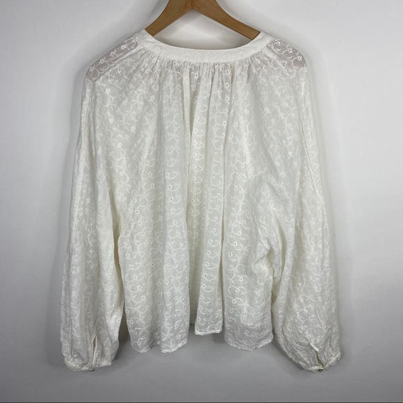 Free People Top Down From The Clouds Eyelet Blouse - Picture 5 of 7